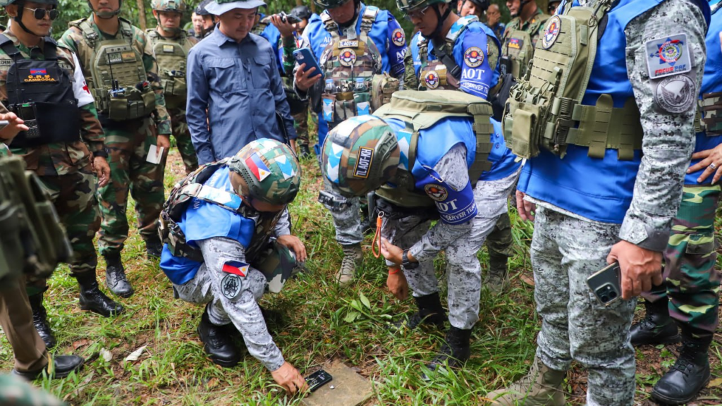 Cambodia-Thailand Border Observation Mission Inspects Marker 72