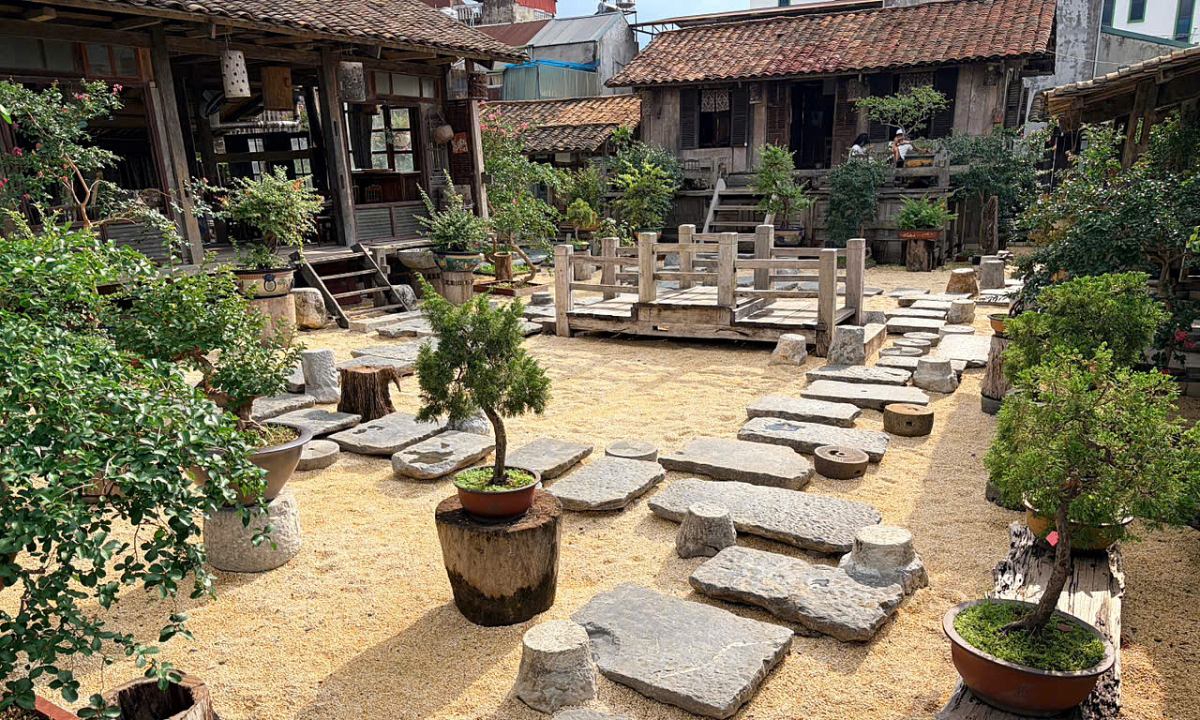 Nostalgic 'Ke' Cafe in Northern Vietnam Adorned with Antique Implements