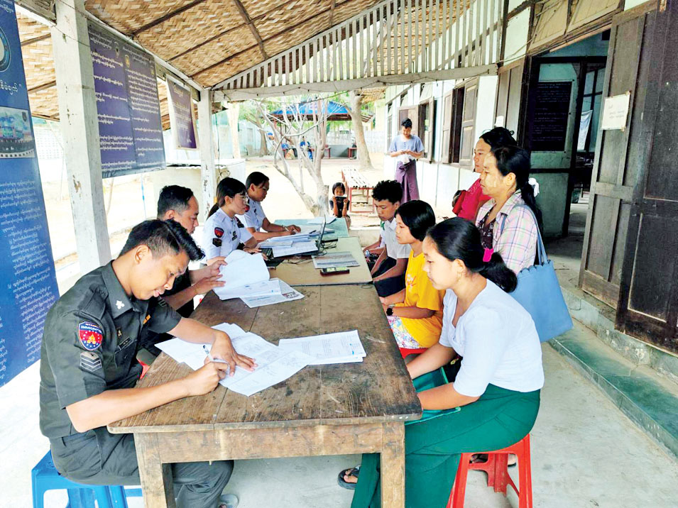 Same-day processing of citizenship verification cards in Kayan Township