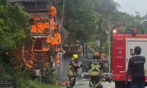Massive Fire Guts Restaurant Near Ao Yon Beach in Phuket, Damage Estimated Over 500,000 Baht