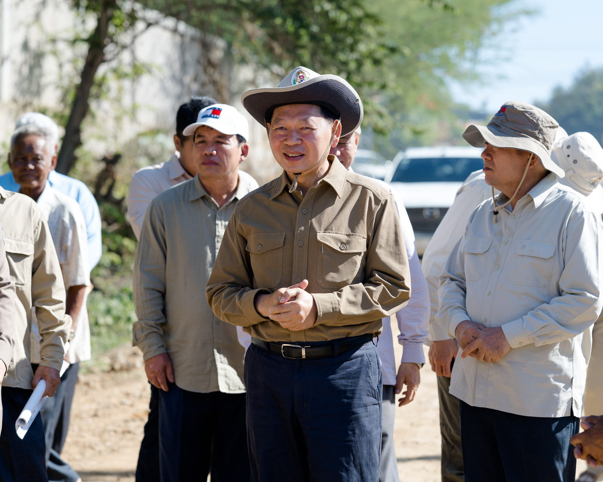 Cambodia Accelerates Infrastructure Development: Minister Chhay Rithisen Inspects 3 Rural Roads, Visits Asphalt Plant