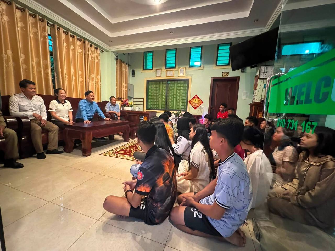 Cambodian District Governor Encourages High School Exam Candidates
