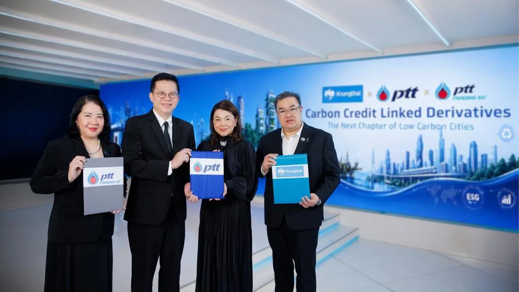 PTT and Krungthai Bank Partner on Carbon Credit Derivatives to Elevate Thai Market to Global Standards