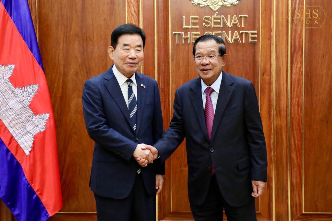 フン・セン氏、韓国元国会議長と会談 投資・観光促進で一致