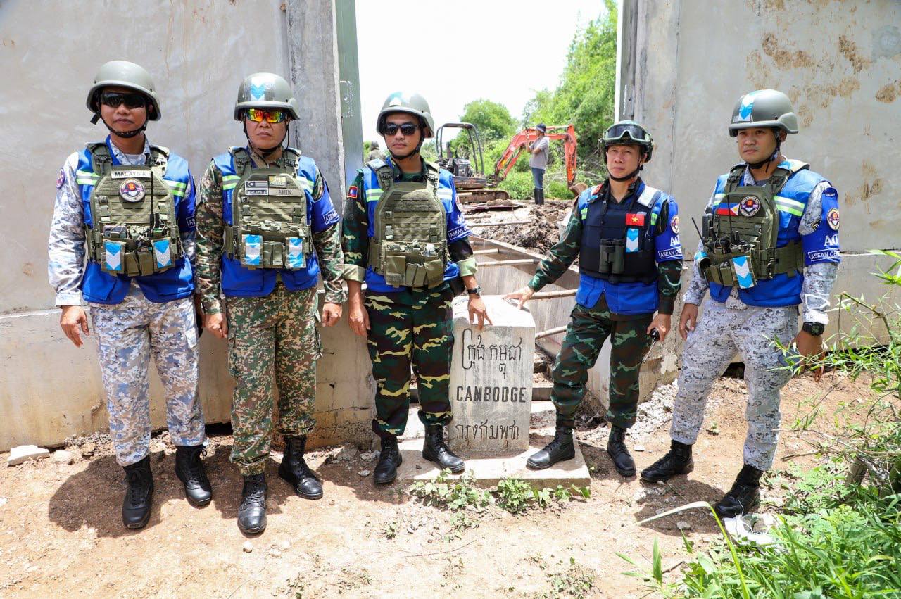 カンボジア・タイ国境地帯でASEAN監視団が実地調査、タイ側の越境行為に懸念