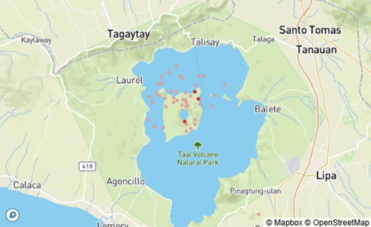 Taal Volcano's Sulfur Dioxide Emissions Double in 24 Hours, Alert Level 1 Remains