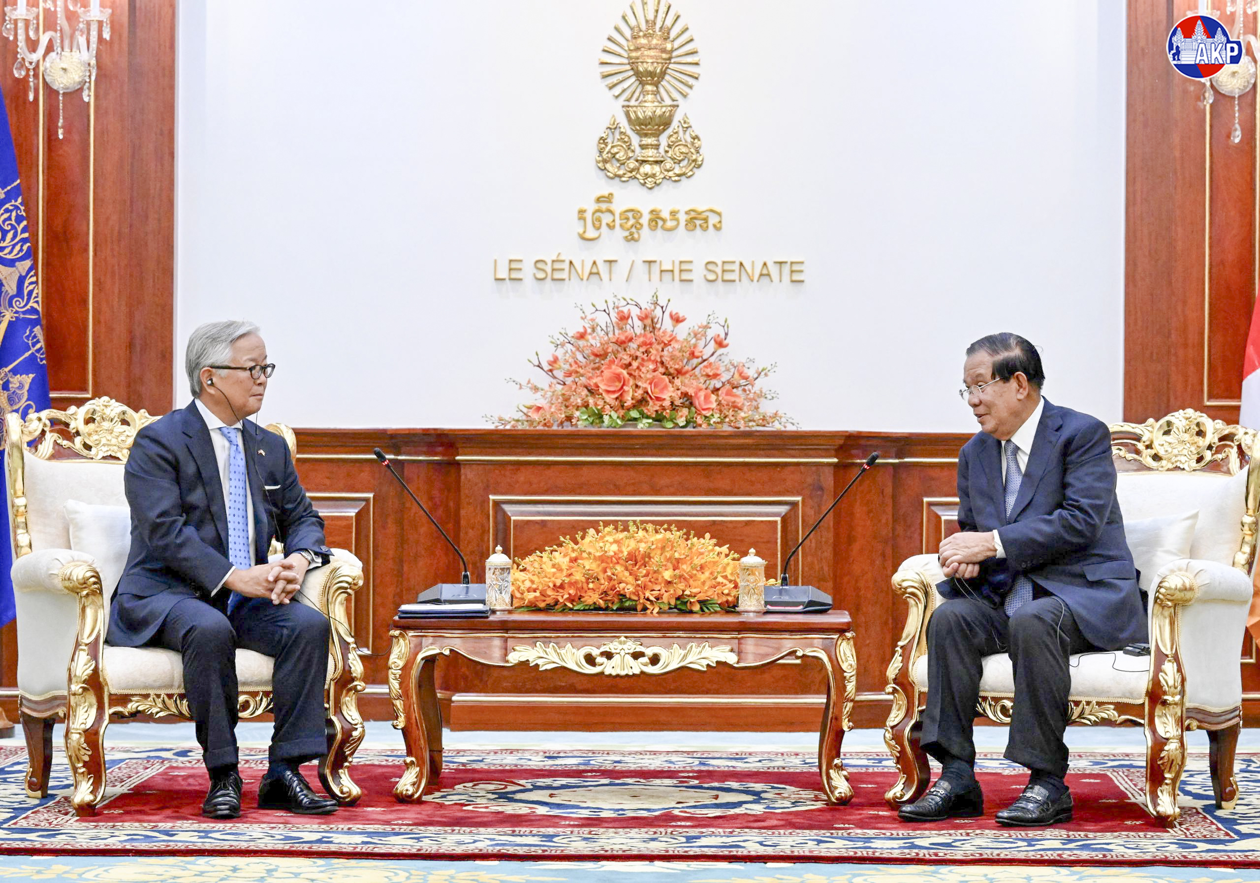 Cambodian Senate President Asks Departing Japanese Ambassador to Continue Fostering Bilateral Ties