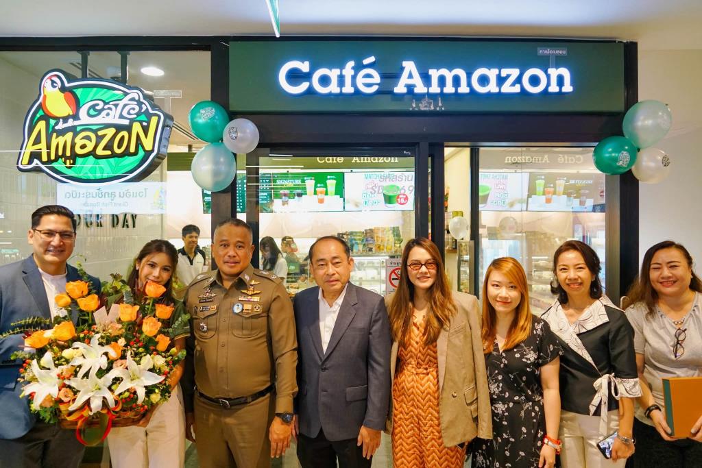タイに新たなカフェ・アマゾン出店、元警察幹部も祝福