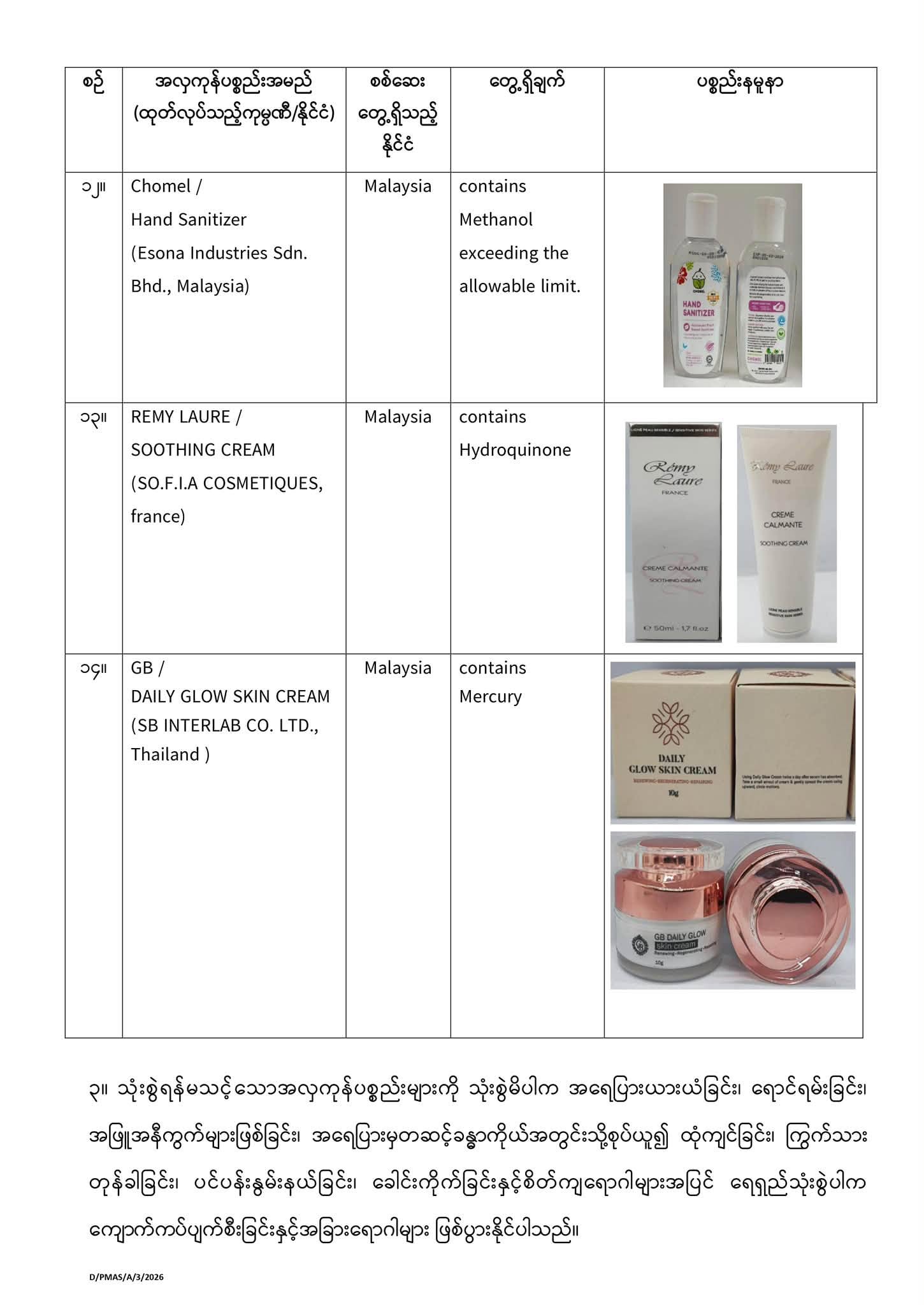 FDA releases 14 types of cosmetics that should not be used