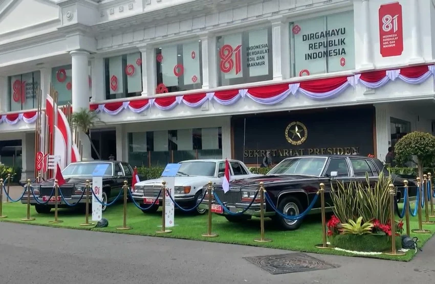 歴代大統領公用車、インドネシア独立記念日前に宮殿に集結