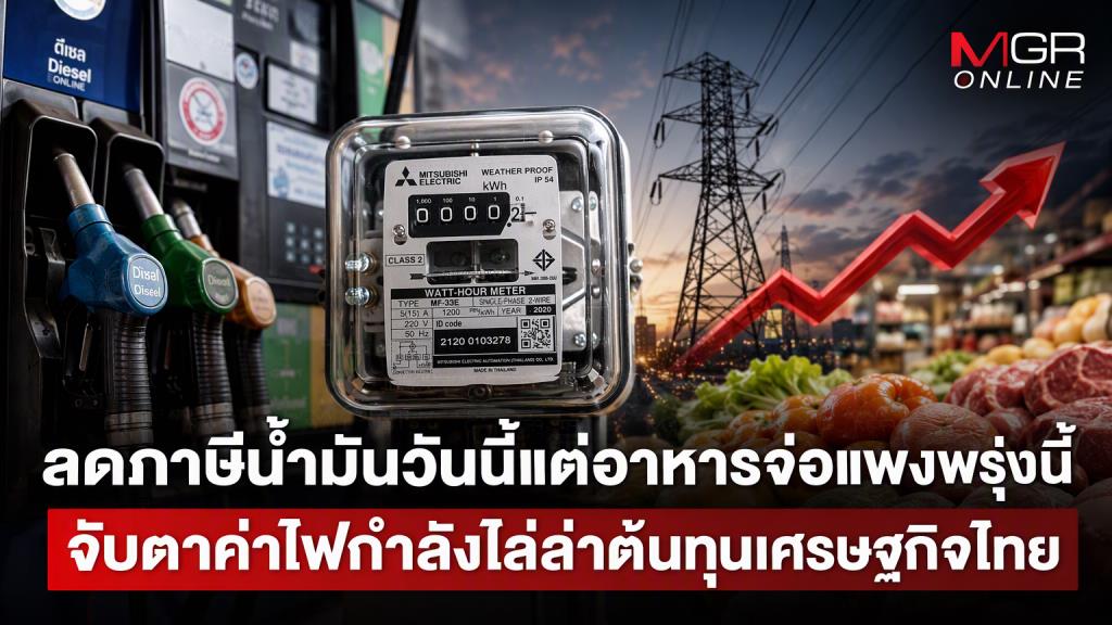 タイ、燃料税減免も食料品高騰の懸念 - 電力料金上昇が経済コストを圧迫