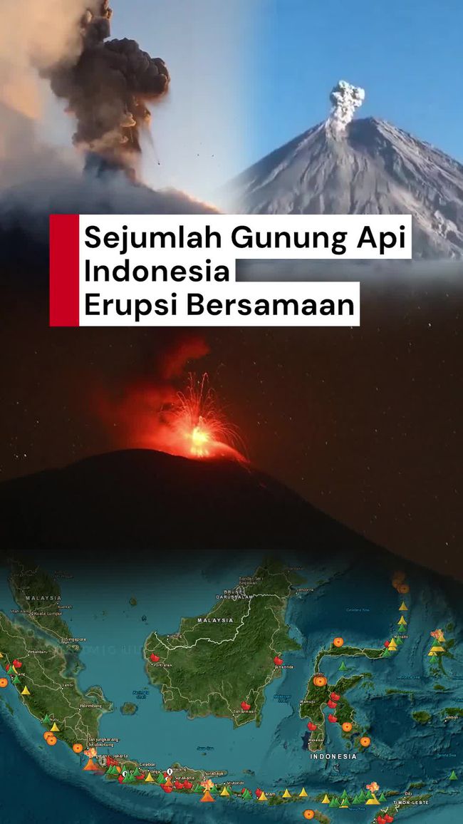 Multiple Volcanoes Erupt Simultaneously in Indonesia, Experts Urge Vigilance
