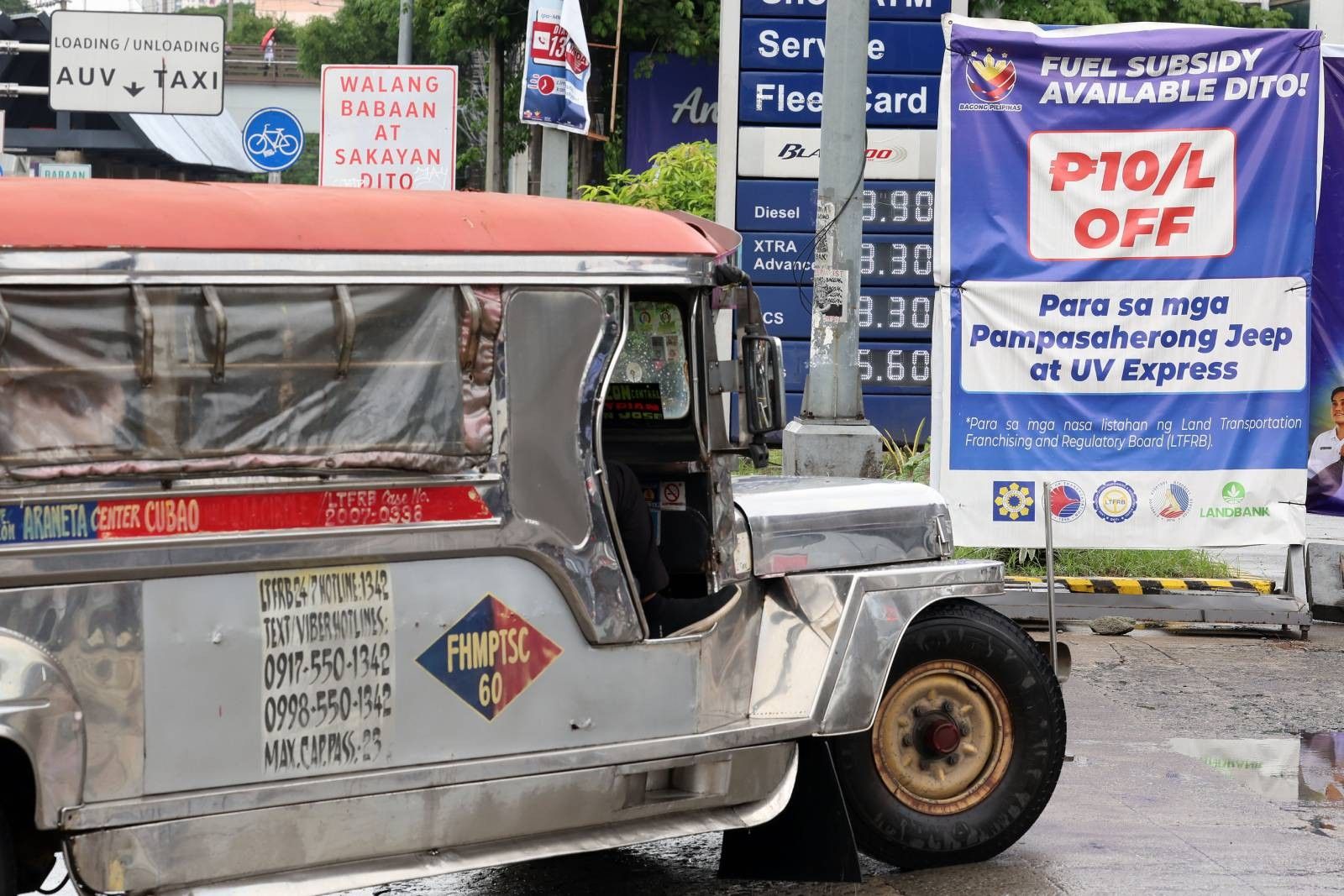 Fuel Discount Subsidy for Philippine Transport Sector Raised to P12 Per Liter