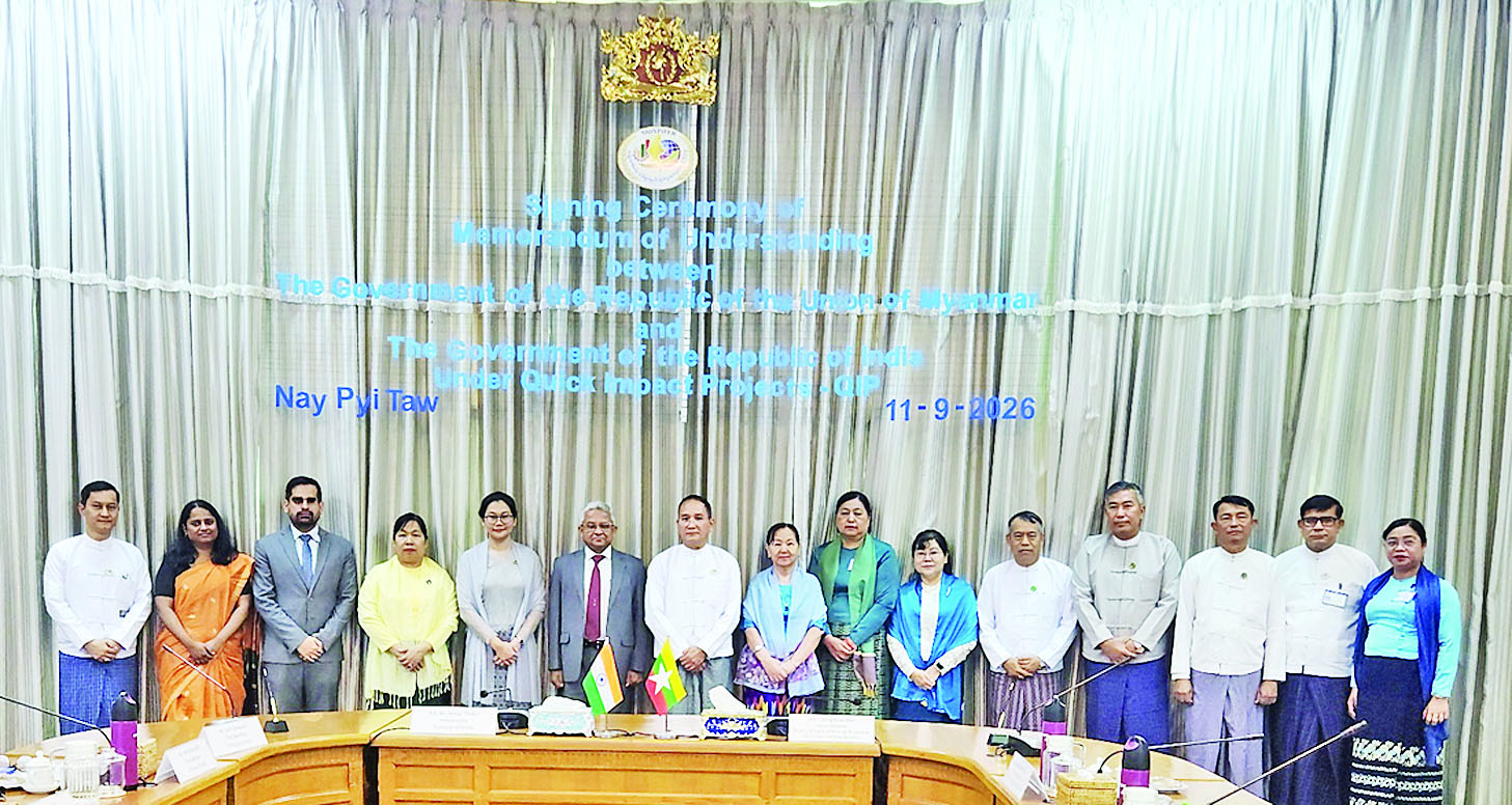 Myanmar-India sign five QIP projects worth US$244,068 for 2026-2027 fiscal year