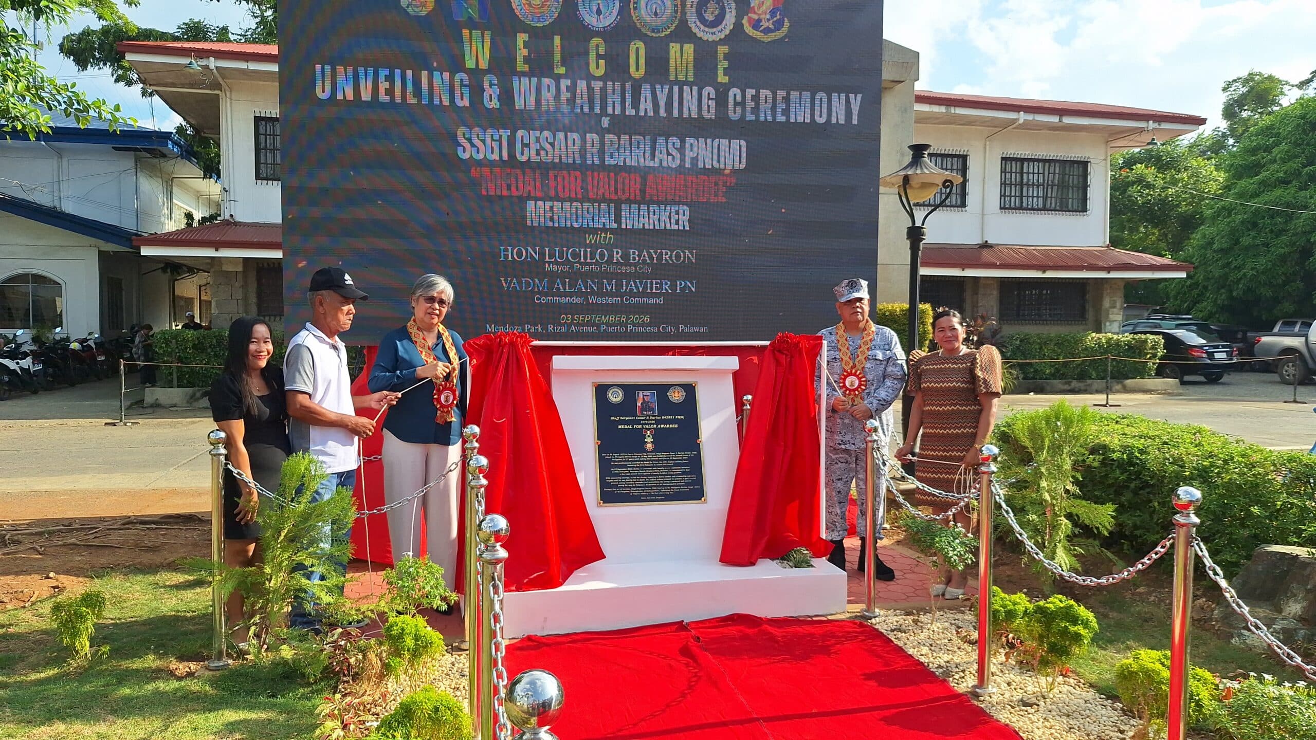 Palawan honors fallen soldier in fight vs. NPA with memorial marker