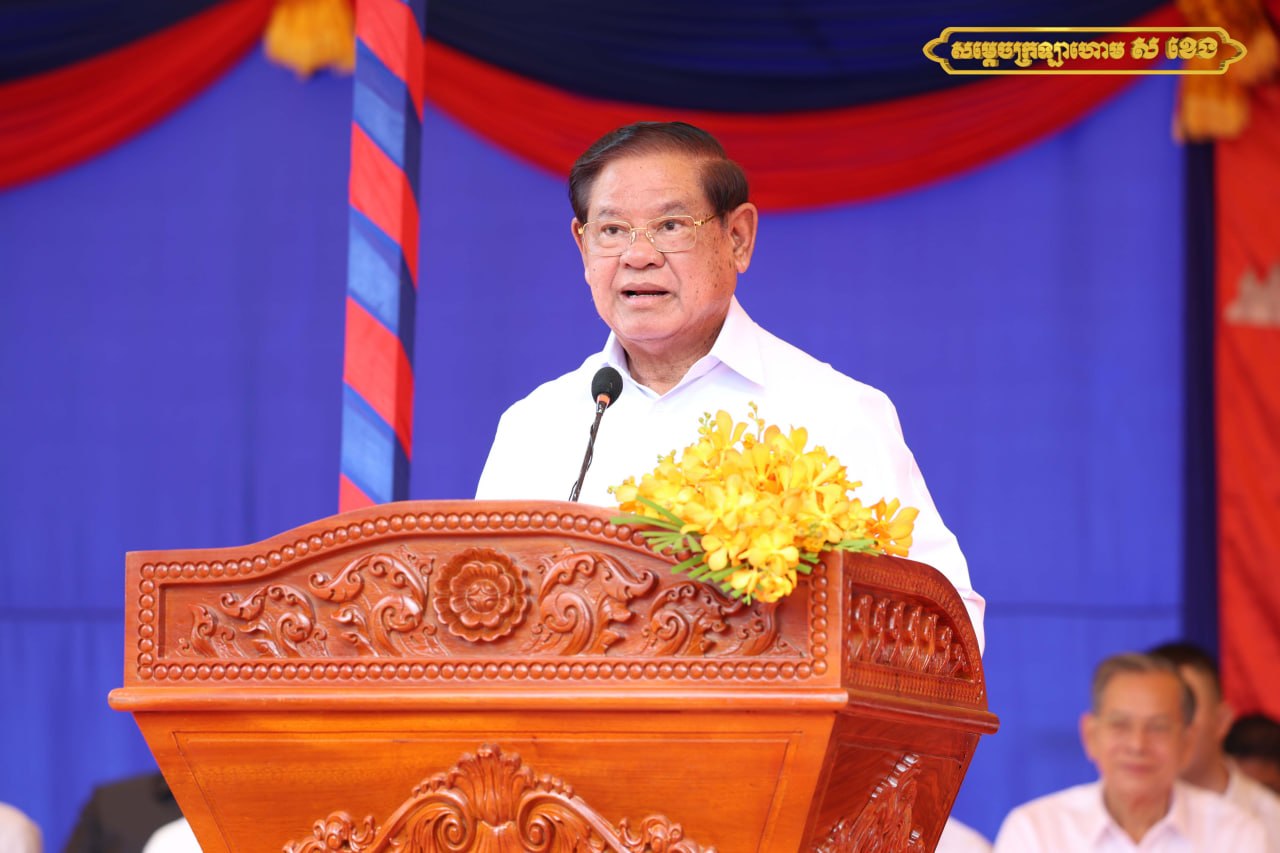 Deputy Prime Minister Sar Kheng Attends Temple Inauguration in Prey Veng, Emphasizing Buddhism's Societal Contributions