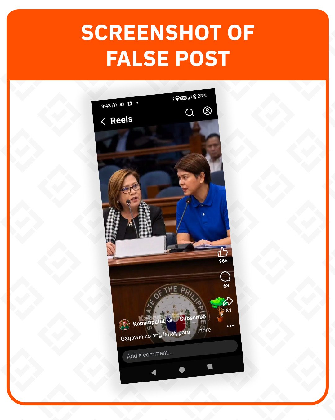 偽情報拡散:デリマ氏とドゥテルテ副大統領の対立動画はAI生成