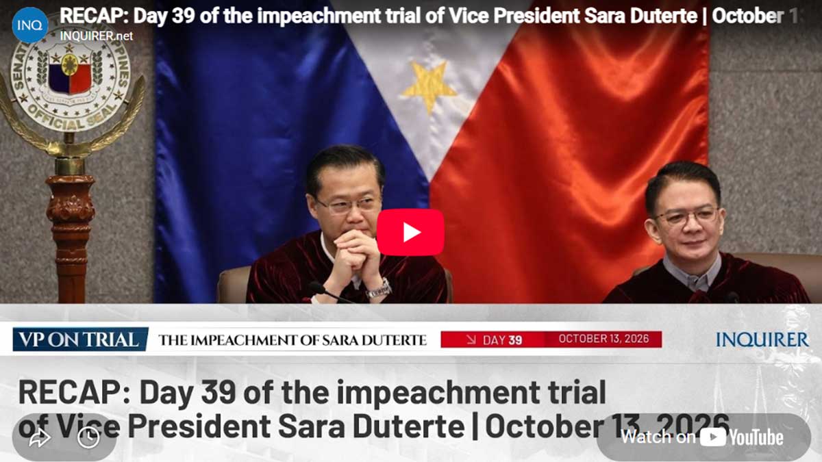 ドゥテルテ大統領弾劾裁判、第39日目:4件中3件の訴追棄却