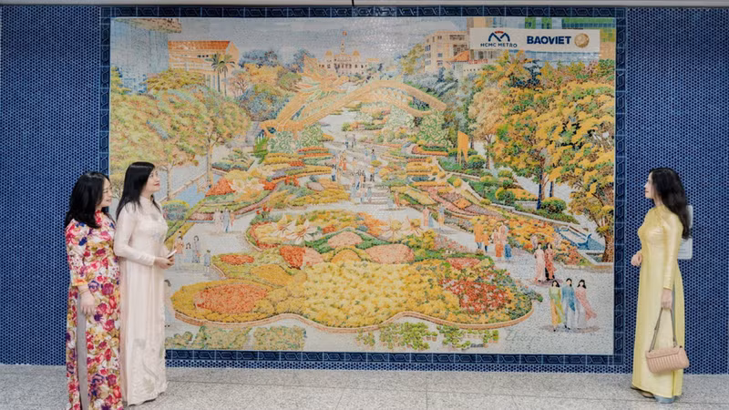 Vietnamese Identity Blooms in Ho Chi Minh City Metro Stations