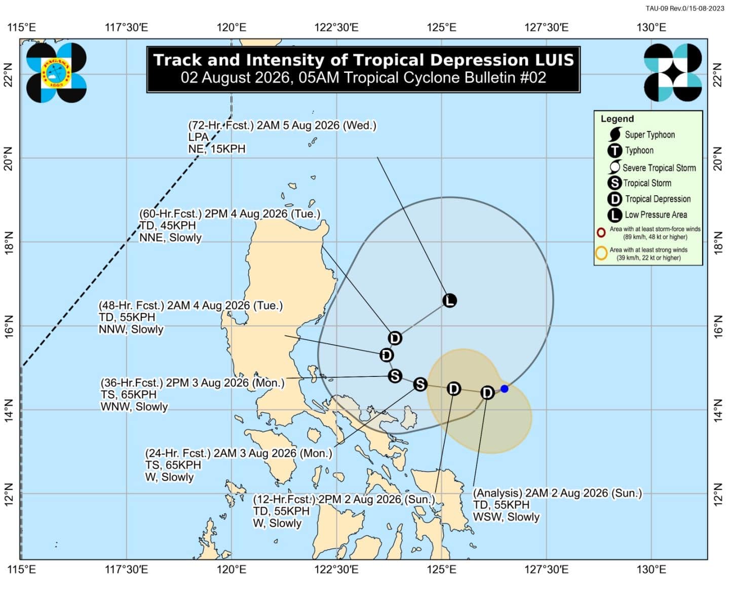 Signal No. 1 Raised in 4 Luzon Areas Due to Tropical Depression Luis