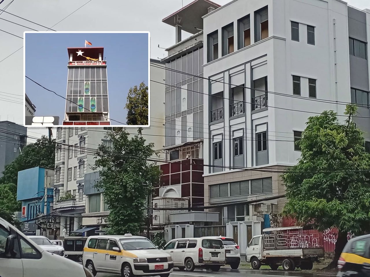 Last vestiges of National League for Democracy party headquarters in Yangon removed