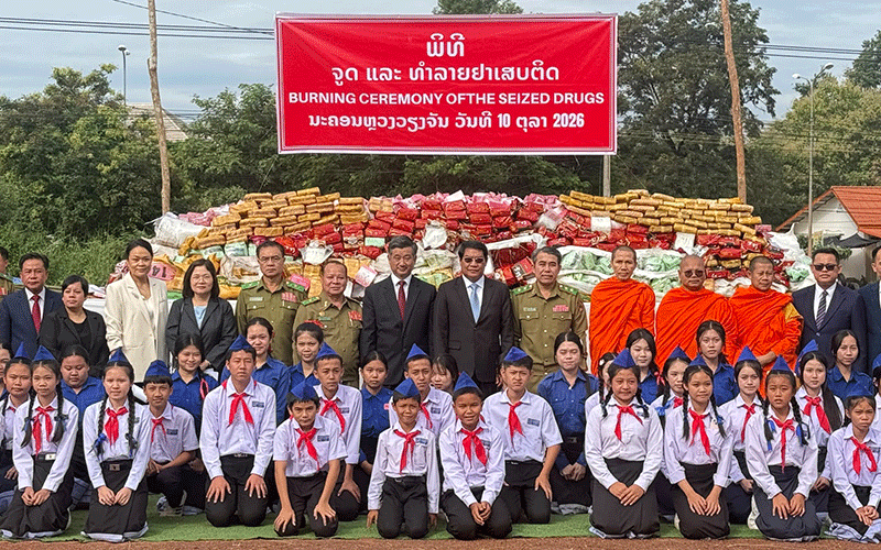 Laos Burns Over 3.9 Tonnes of Drugs to Mark National Day Against Drug Abuse
