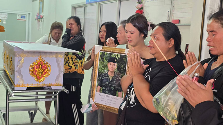 Thai Soldier's Body Returns Home, Parents Question Cause of Death in Ubon Ratchathani