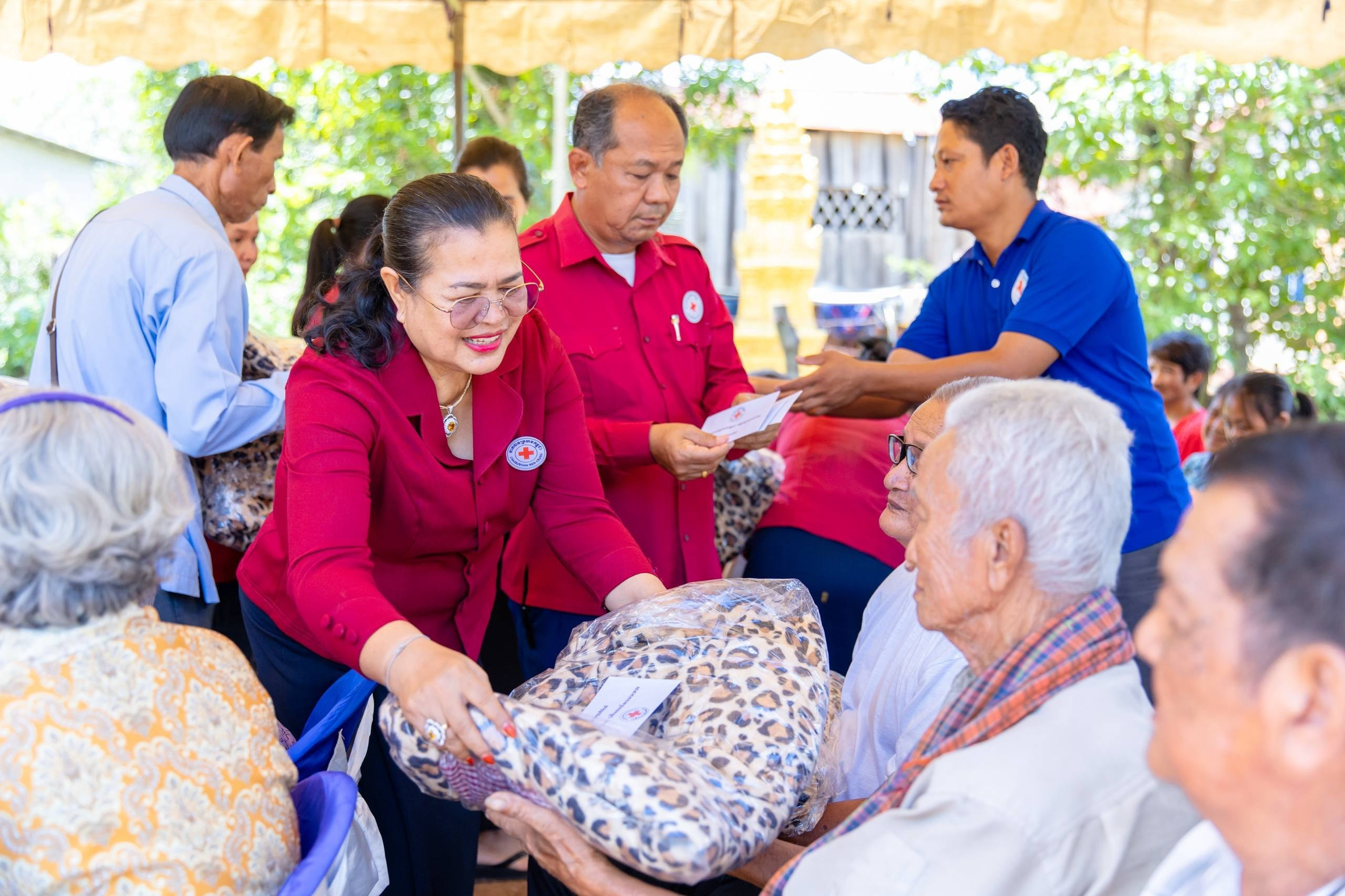 Cambodian Red Cross Donates Homes and Aid to Needy Families