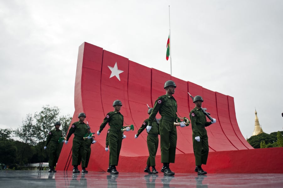 Myanmar Junta Chief Attends Martyrs’ Day as Aung San Suu Kyi Remains Barred