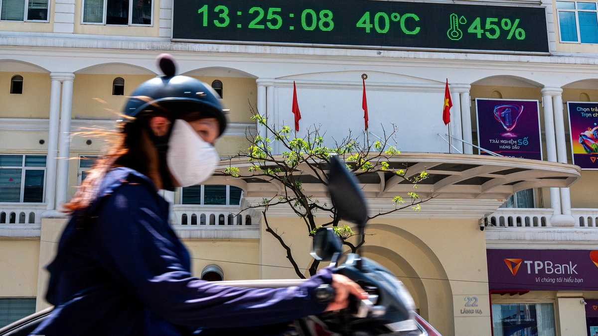 首都ハノイ、全国最高気温41℃目前の猛暑
