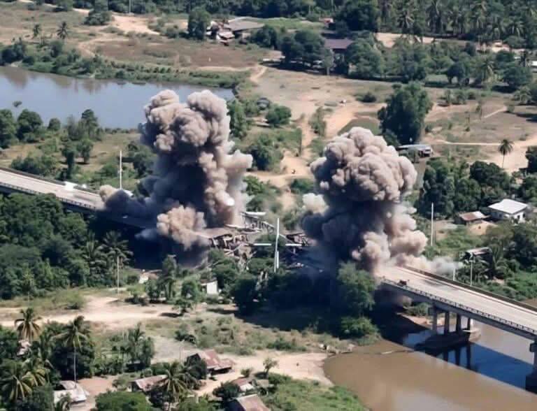 Thai Warplane Bombs Cambodian 'Victory Bridge'; Heng Ratana Details Its History
