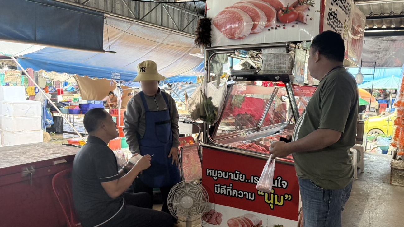 タイで就労許可外の豚肉販売、カンボジア人女性逮捕