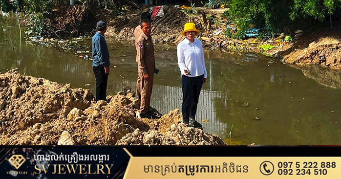 カンボジア首都、雨季に備え排水路改修を急ピッチで進める