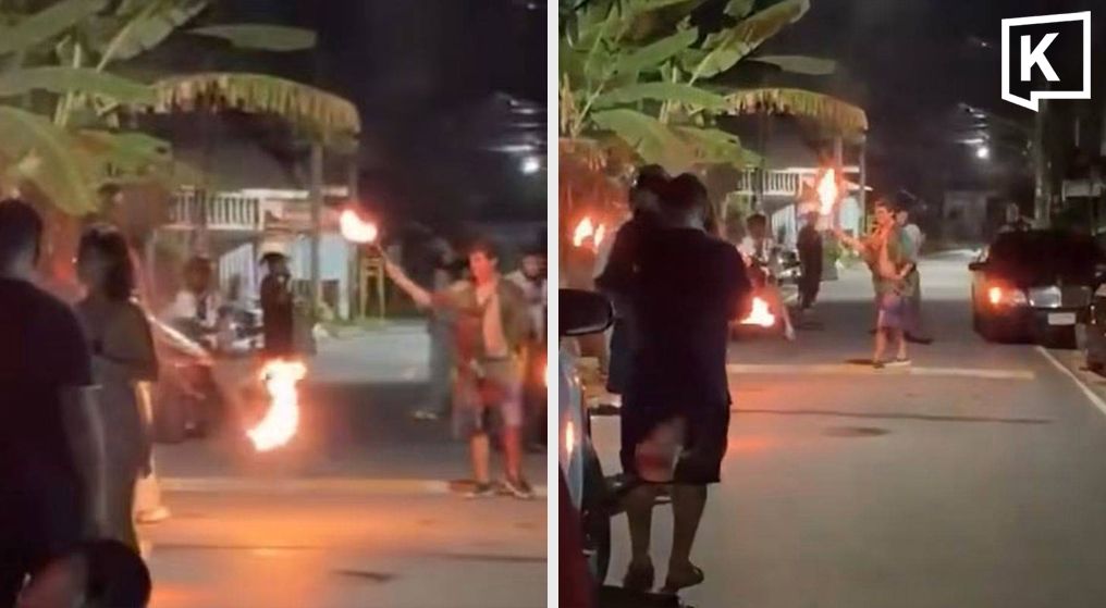 プーケット、深夜の火炎パフォーマンスに住民懸念