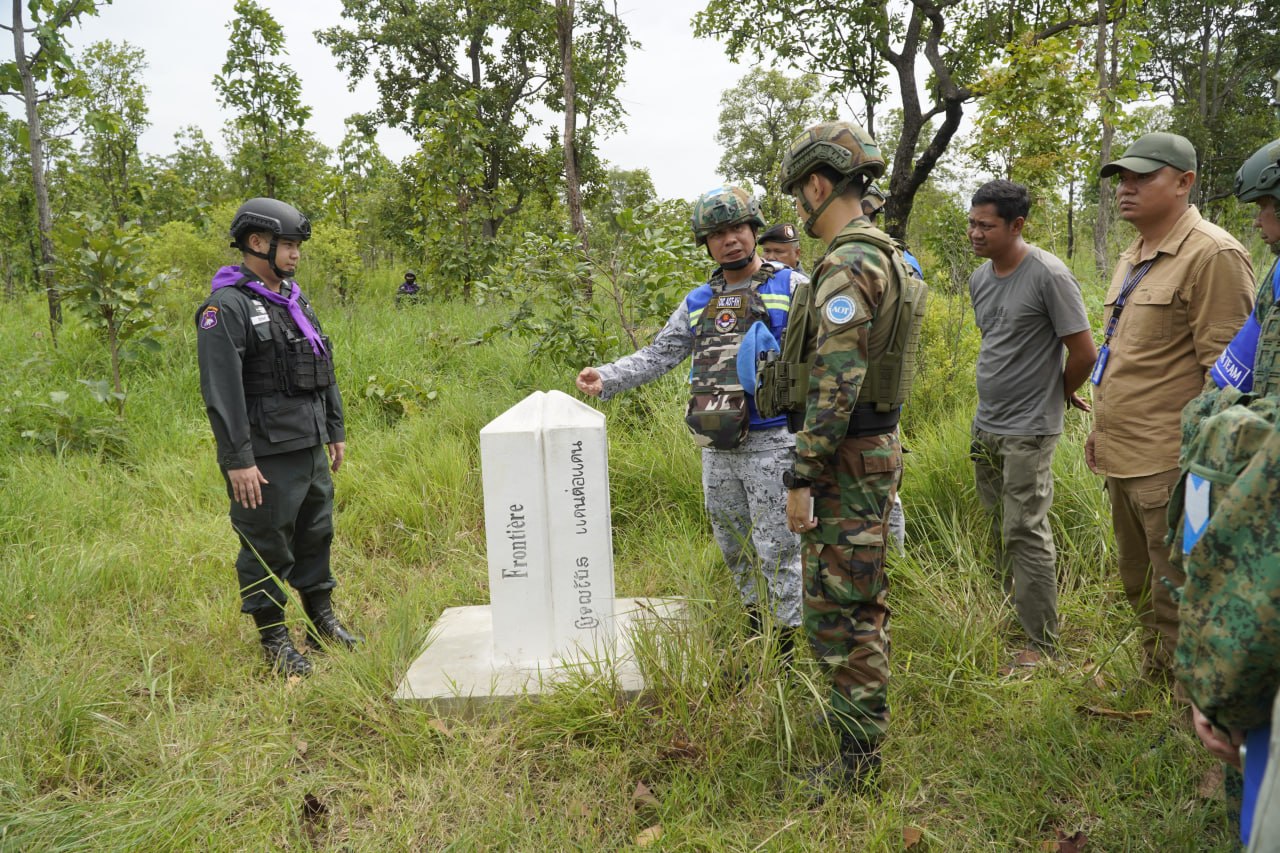 ASEAN Observer Team Inspects Cambodia-Thailand Border Pillar for Verification Mission