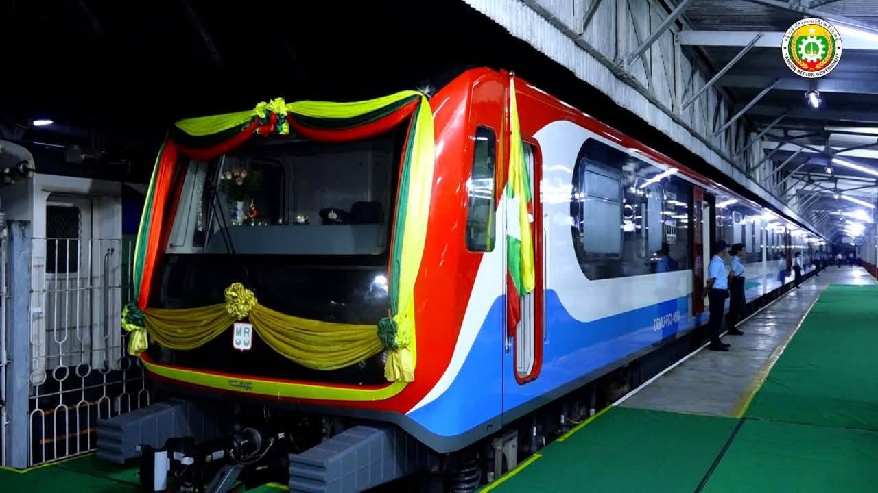 New DEMU train sets begin service on Yangon - Mawlamyine railway section