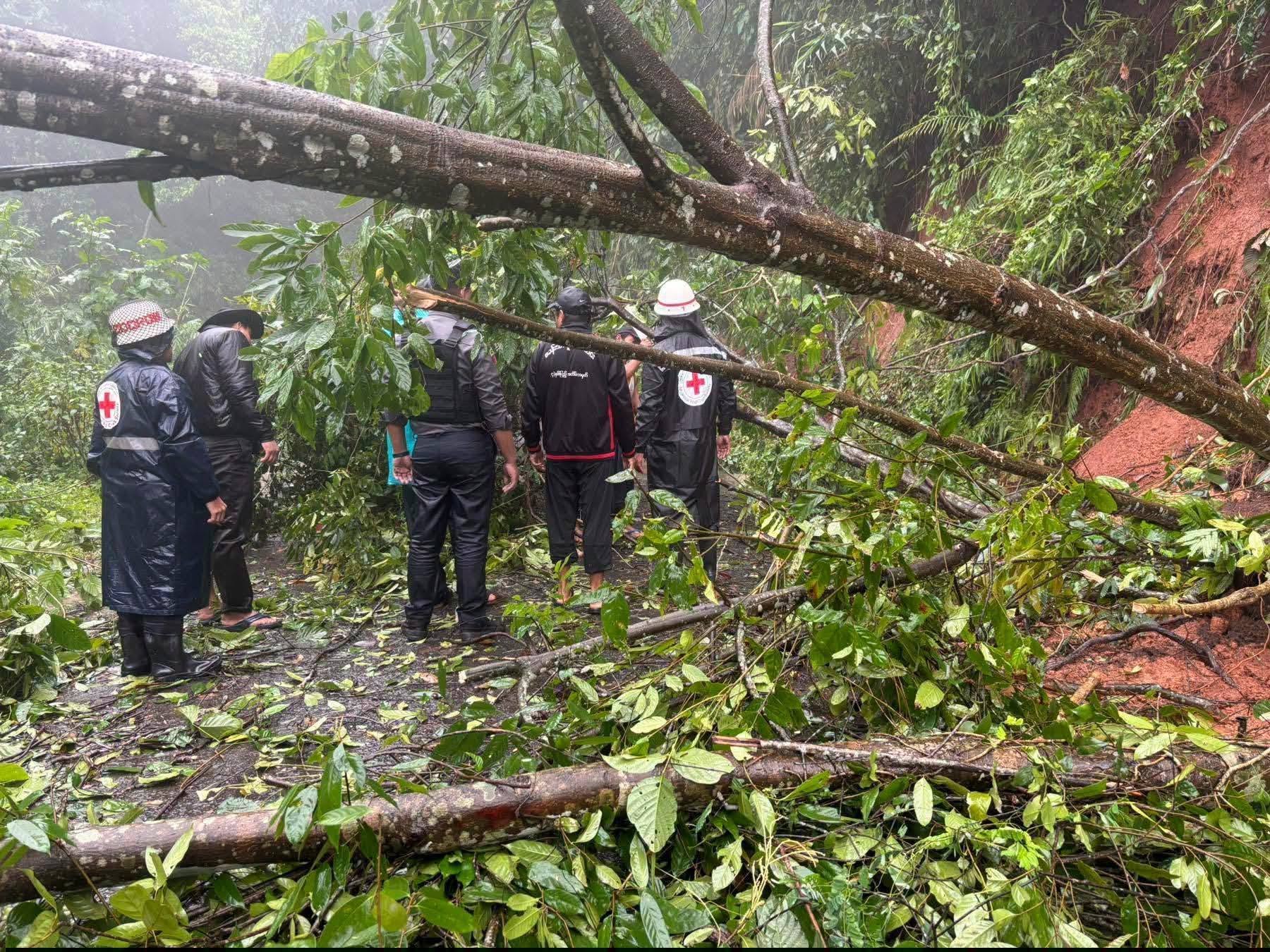 Flooding and landslides occur daily in Mogok due to heavy rains, with roads cracking and collapsing