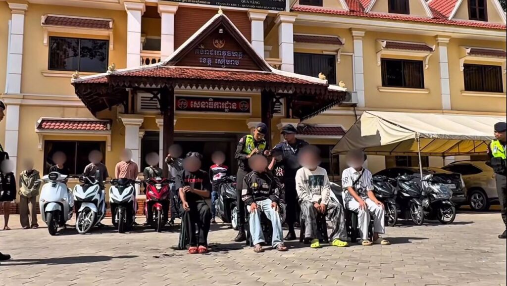 Siem Reap Gendarmerie Arrests 15 Youths for Disturbing Public Order, Urges End to Lawlessness
