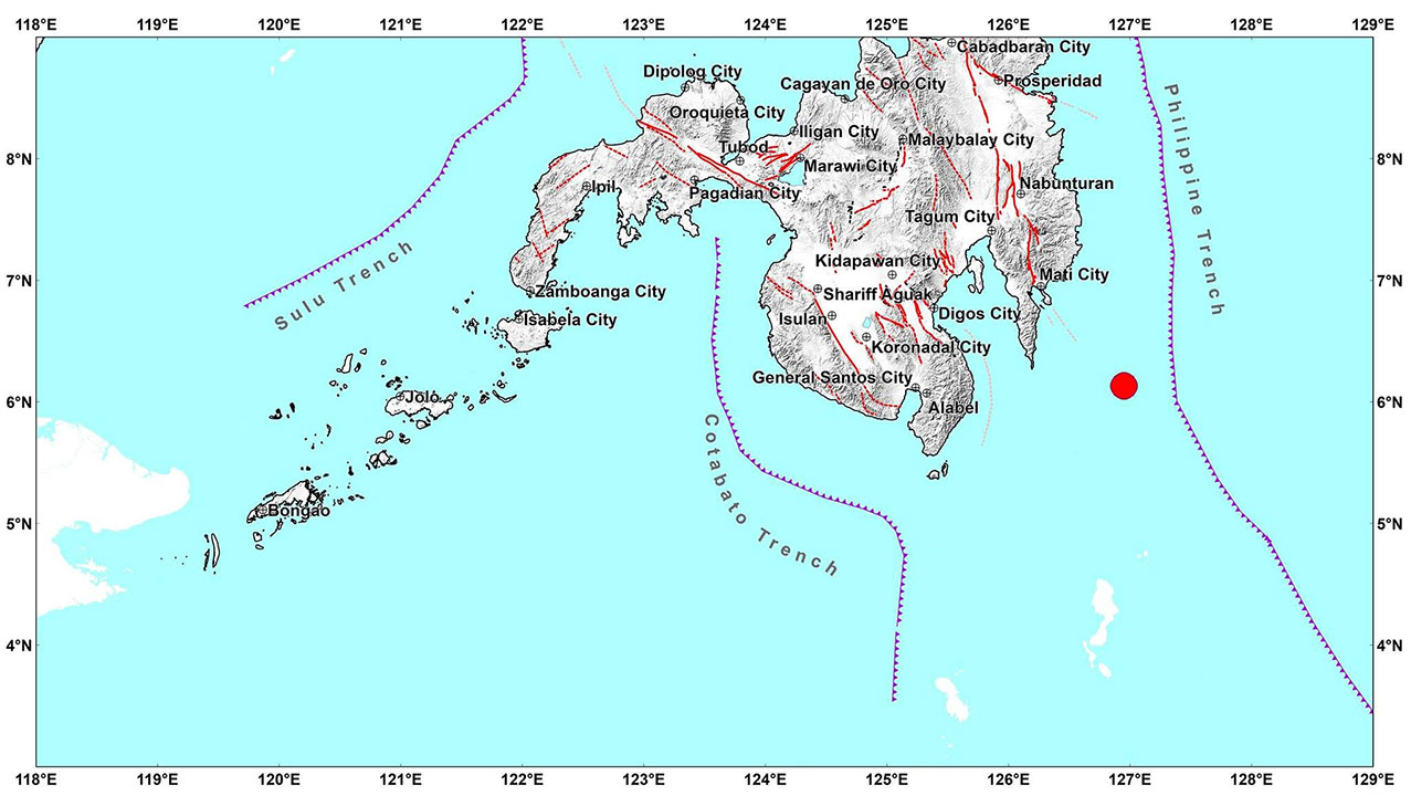 M6.2 Quake Jolts Davao Oriental Offshore; Intensities Felt in Over 20 Areas