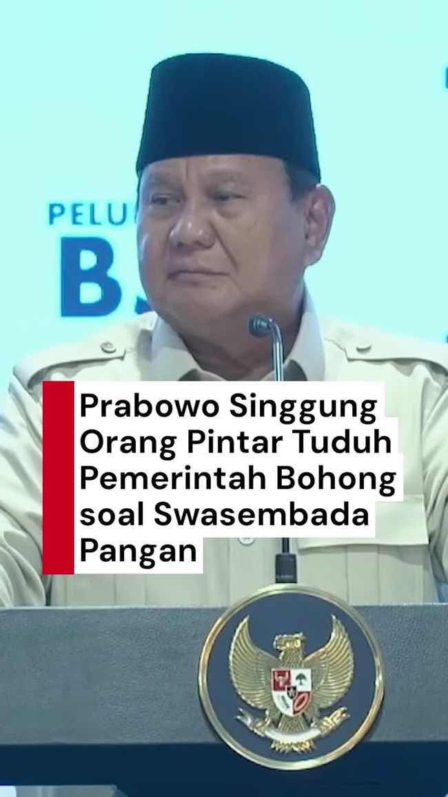 Prabowo Denies Government Lied About Food Self-Sufficiency, Calls It 'Sinful'