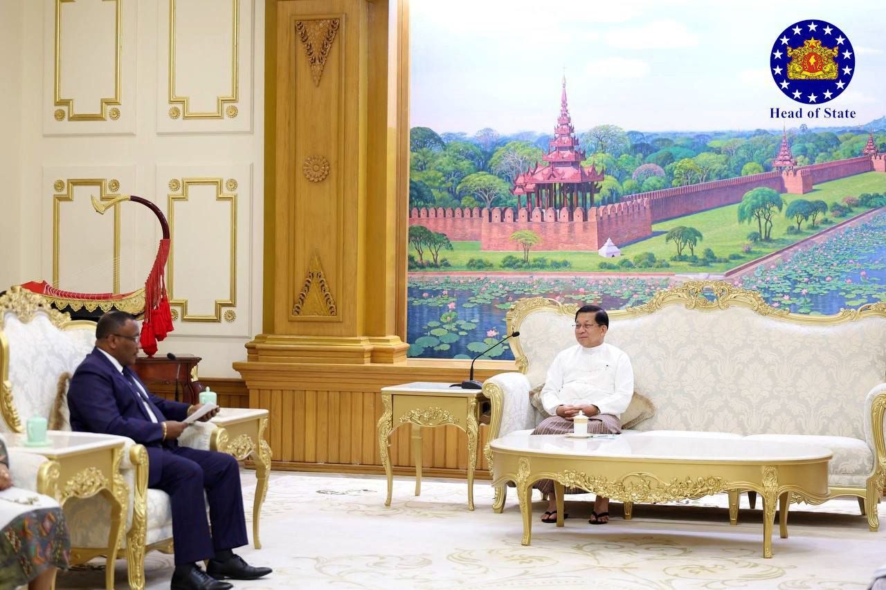 State Administration Council Chairman Prime Minister Senior General Min Aung Hlaing receives Ethiopian Ambassador to Myanmar