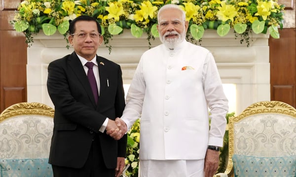 ミャンマー国軍トップ訪印、インドの地域政策に波紋