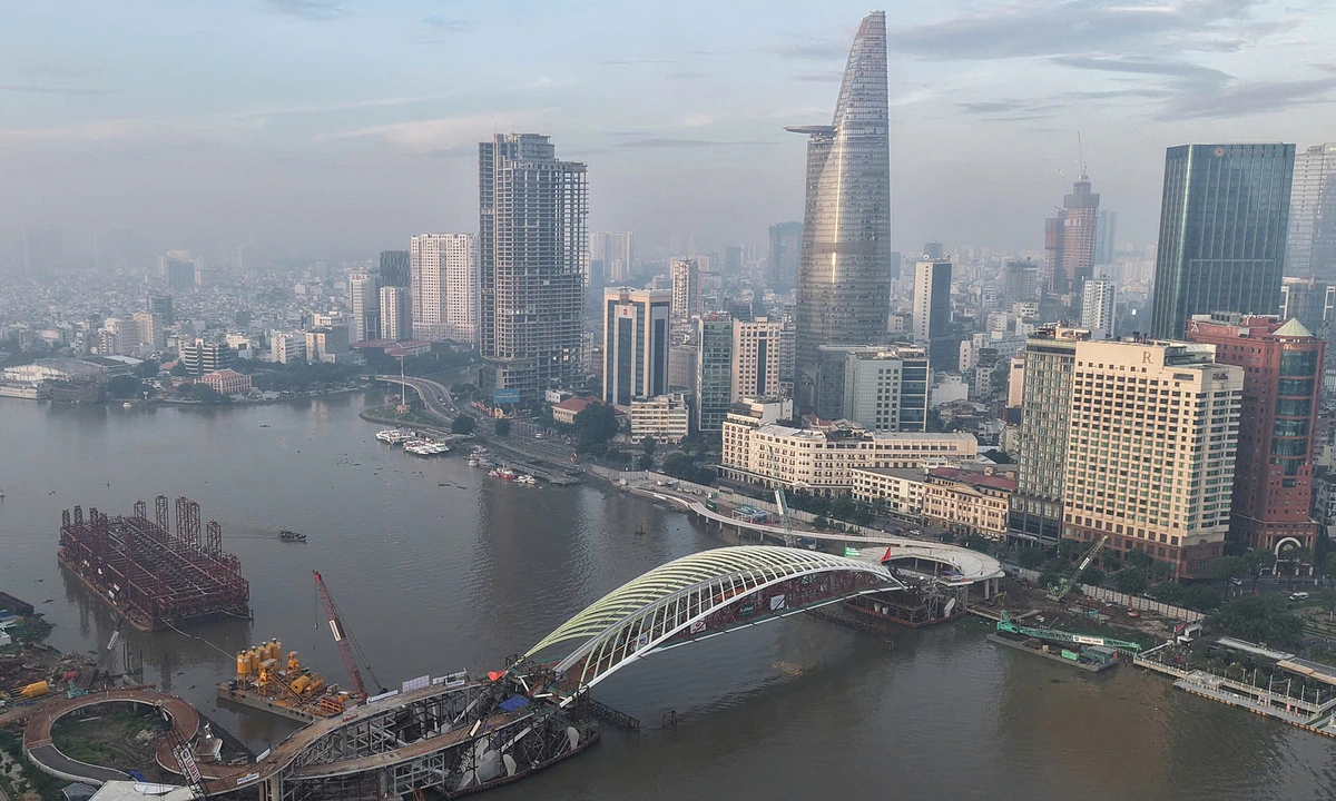 Ho Chi Minh City's nipa palm-inspired pedestrian bridge set to open