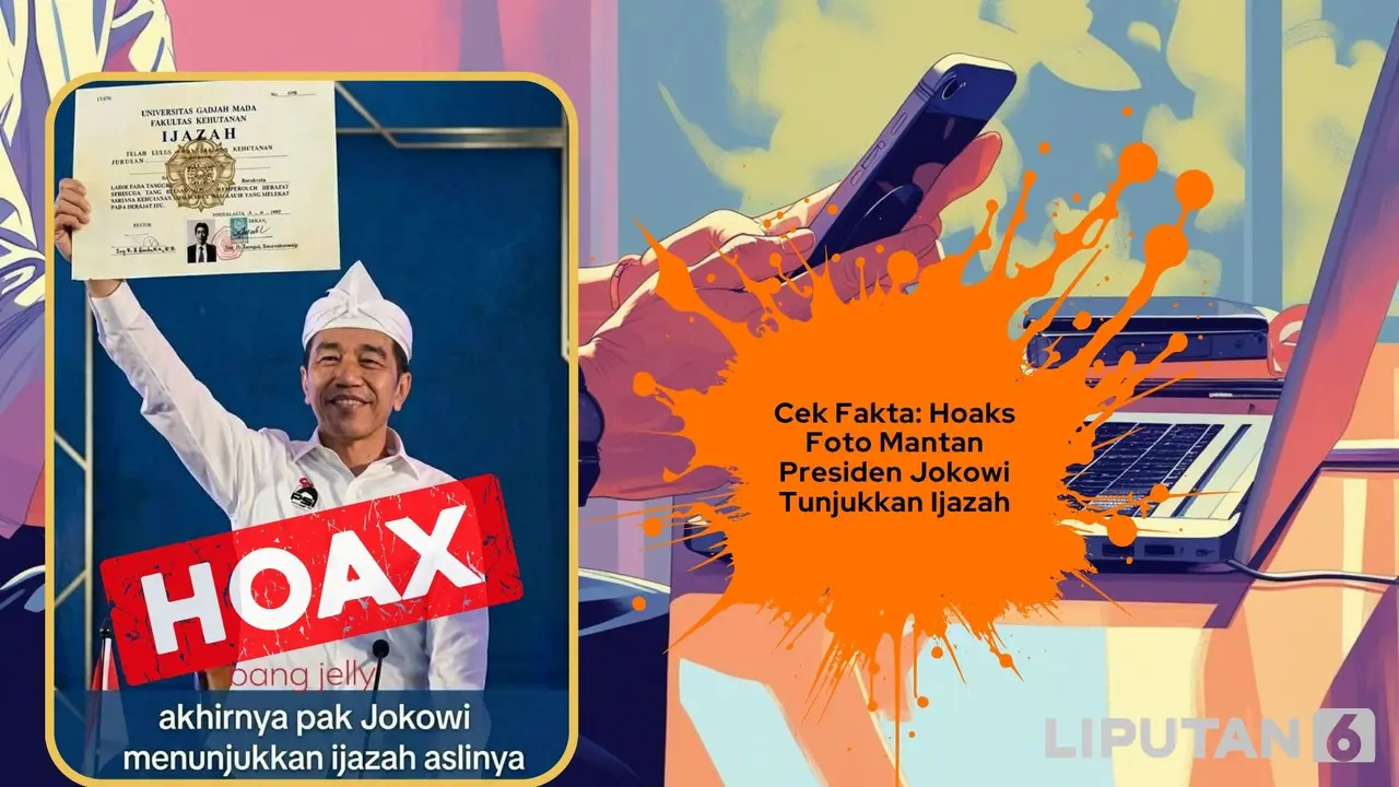 Hoax Photo of Former President Jokowi Showing Diploma Circulates Online