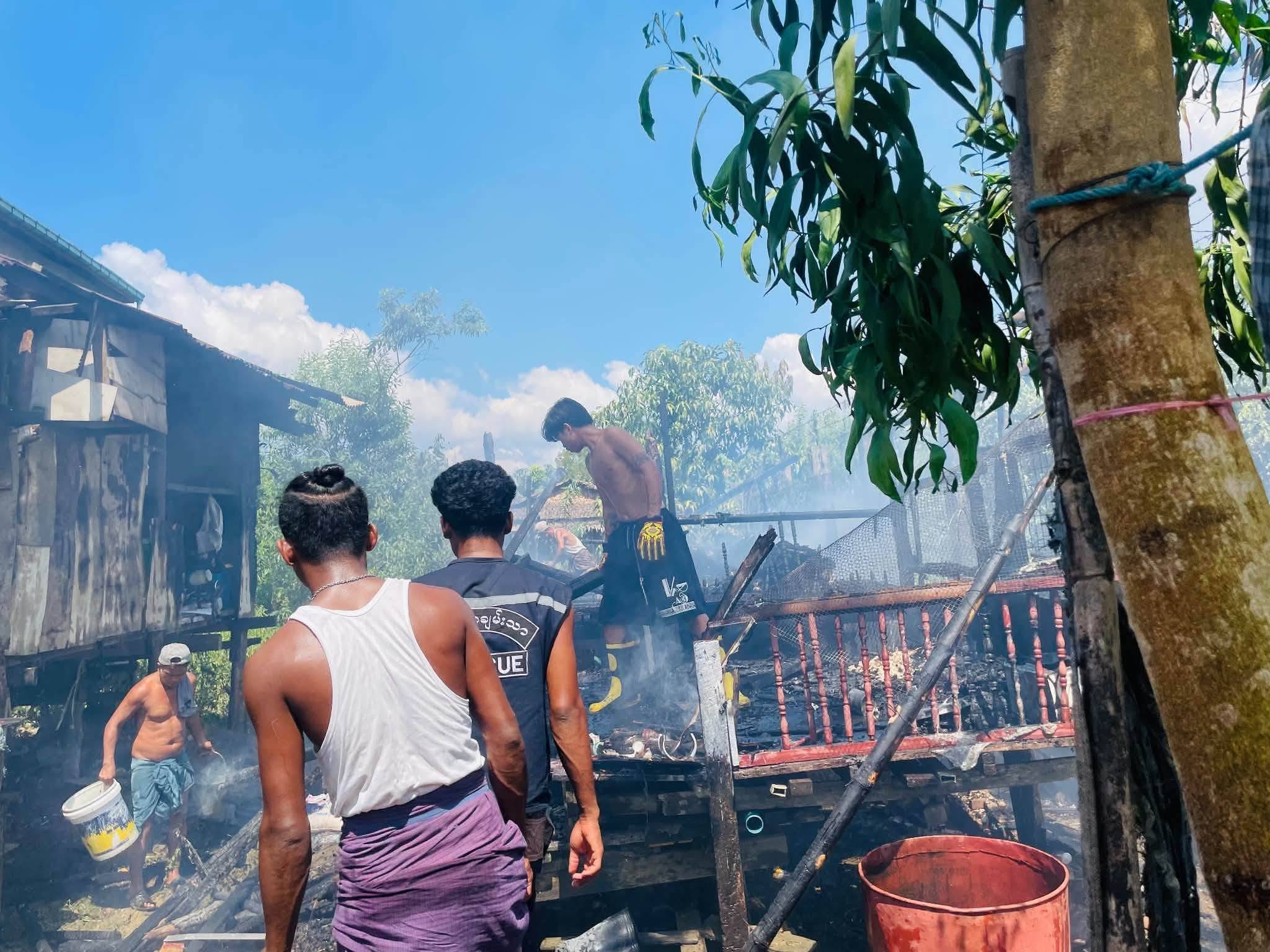 House fire breaks out in Mawlamyine City’s Thayaryay Ward