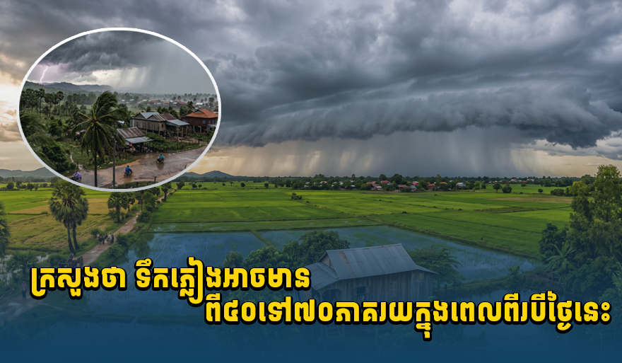 Cambodia Braces for 40-70% Rainfall Probability Amidst Monsoon Influence