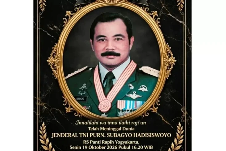 Former Army Chief of Staff Subagyo HS Passes Away; Lutfi and Others Mourn
