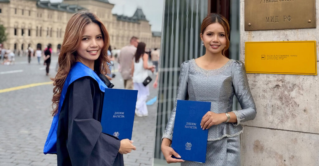 カンボジア人女性、ロシアの名門外交大学で政治経済学修士号取得