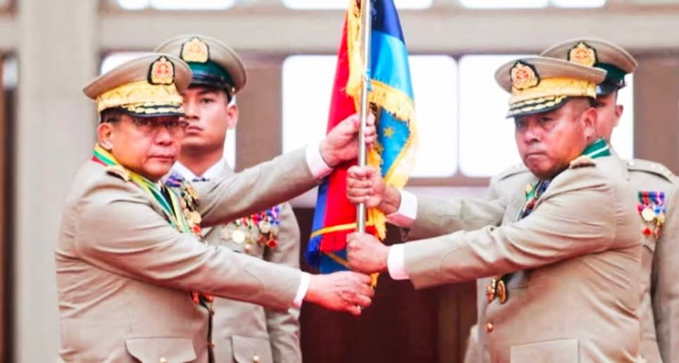 New Commander-in-Chief of the SAC's Army, Ye Win Oo, arrives in Thailand and will meet with the Commander-in-Chief of the Thai Army