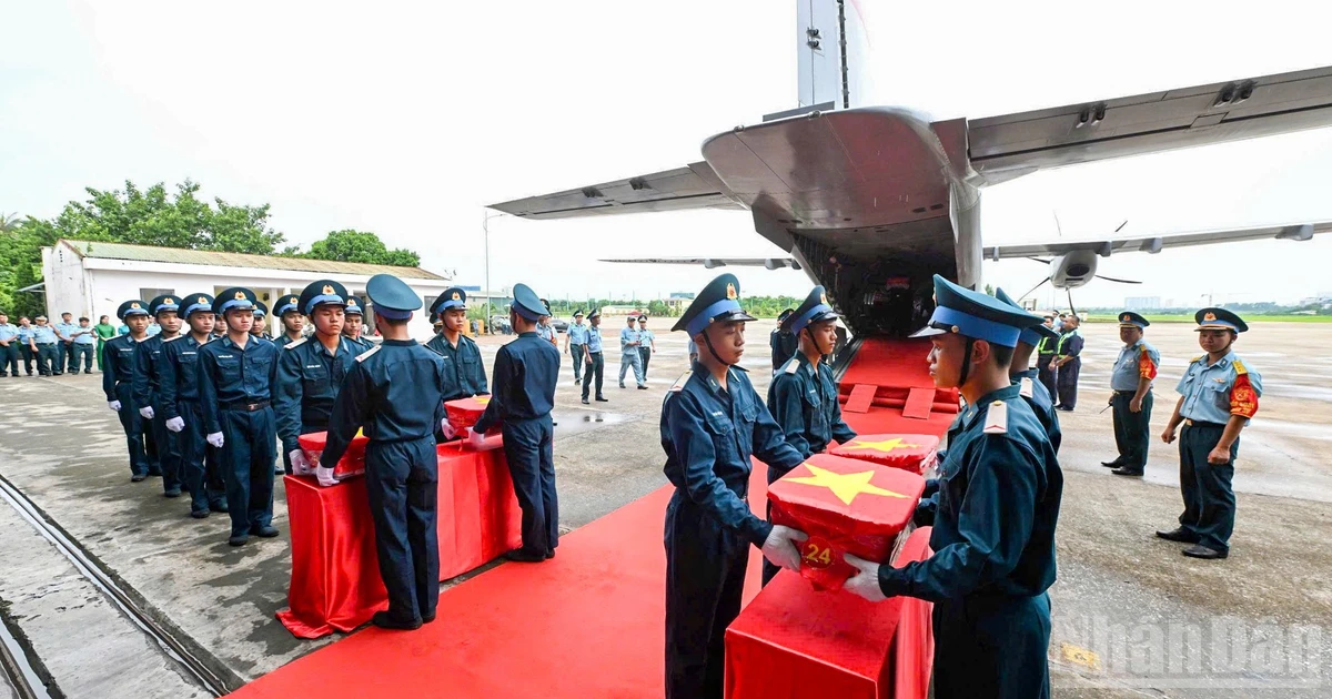 Over 7,000 Martyrs' Remains Transported to Hanoi by Air for DNA Identification